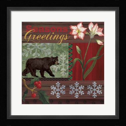 Framed Christmas Lodge II Print