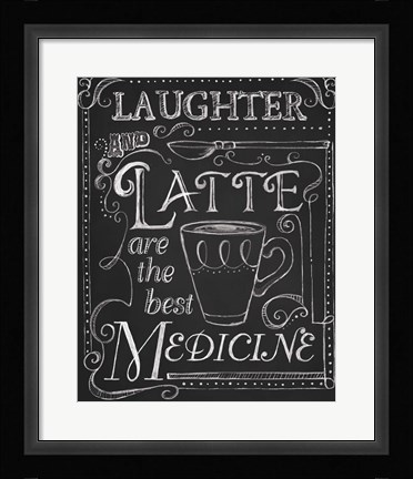 Framed Laughter &amp; Latte Print