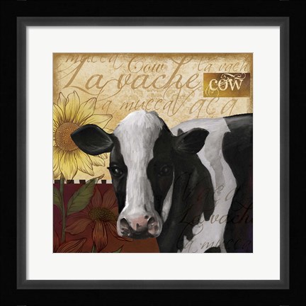 Framed Cow Print