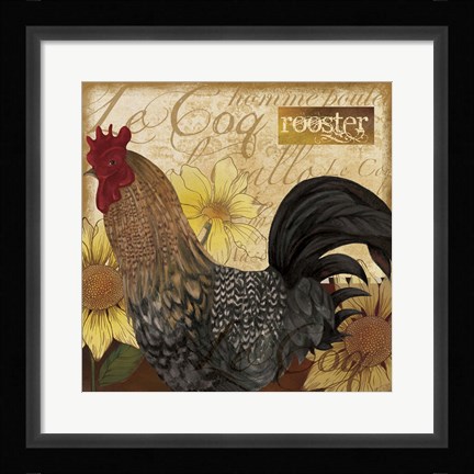 Framed Rooster Print