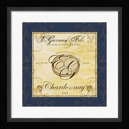 Framed Wine Label IV Print