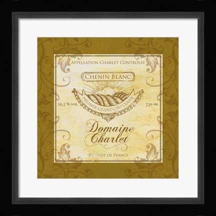 Framed Wine Label V Print