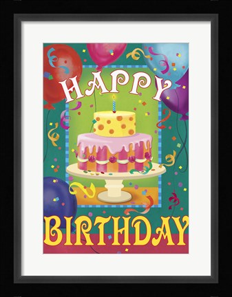 Framed Happy Birthday Print