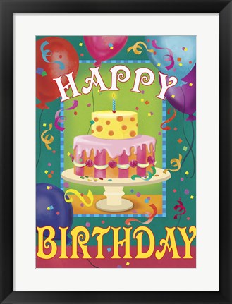 Framed Happy Birthday Print