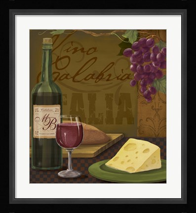 Framed Vino Calabria Print