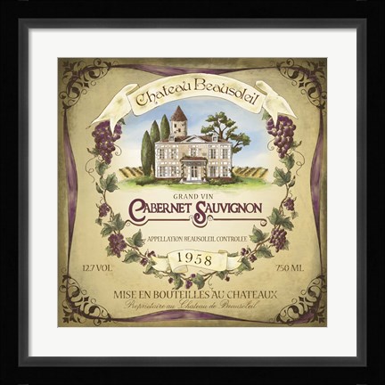Framed Chateaux Beausoleil Print