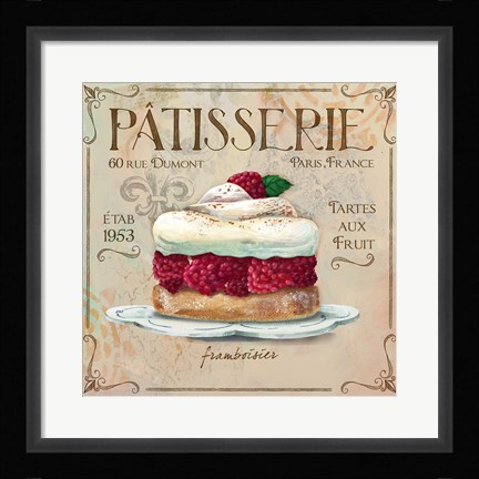 Framed Patisserie I Print