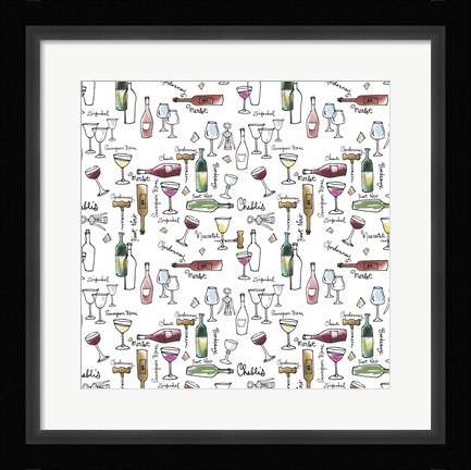 Framed Taste of Wine I Print