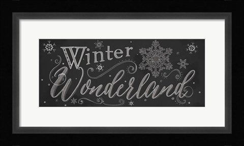 Framed Chalk Winter Print