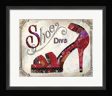 Framed Shoe Diva Print