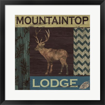 Framed Mountain Lodge Print