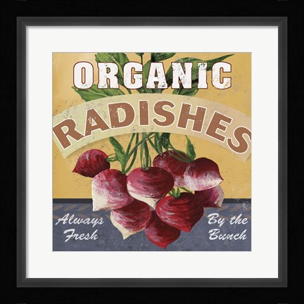 Framed Radishes Print