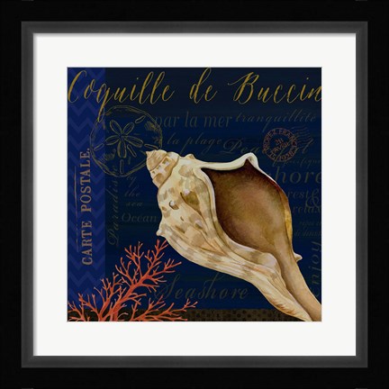 Framed Coastal Blue III Print