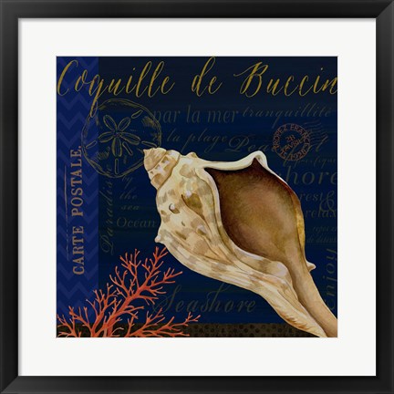 Framed Coastal Blue III Print