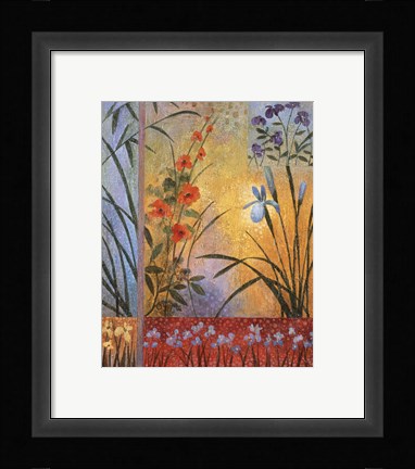 Framed Floral Symphony I Print
