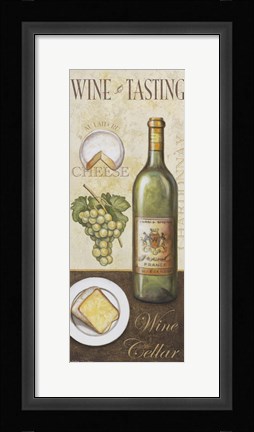 Framed Wine And Cheese II Print