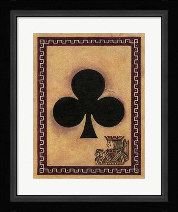 Framed Jack Of Clubs Print