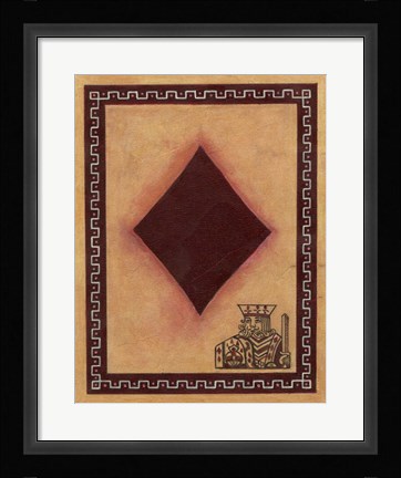 Framed King Of Diamonds Print