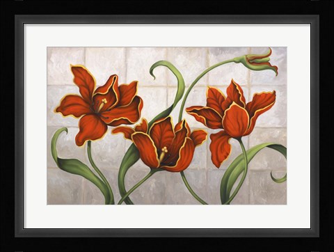 Framed Parrot Tulips Print