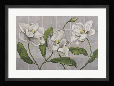 Framed White Magnolia Print