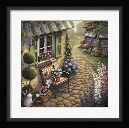 Framed Stone Walkway Print