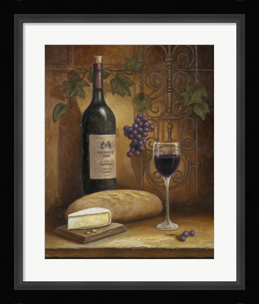 Framed Wine And Cheese A Print
