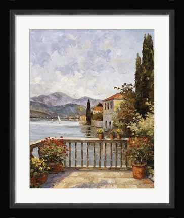 Framed Lake Lugono Print
