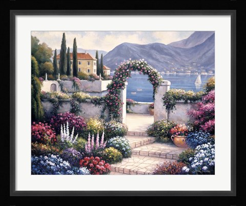 Framed Mediterranean Scene A Print