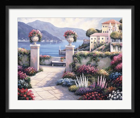 Framed Mediterranean Scene B Print