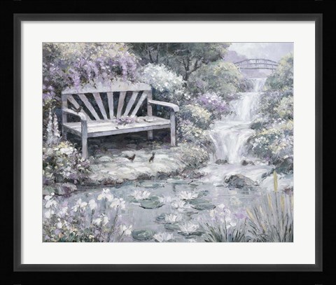 Framed Park Bench Print
