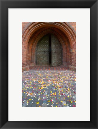 Framed Flower petals, St Anne&#39;s Church, Vilnius, Lithuania Print