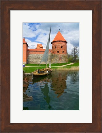 Framed Island Castle by Lake Galve, Trakai, Lithuania I Print