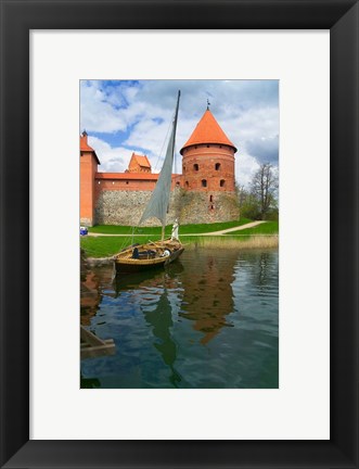 Framed Island Castle by Lake Galve, Trakai, Lithuania I Print