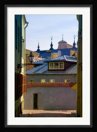 Framed Traditional Houses in the old town, Vilnius, Lithuania Print