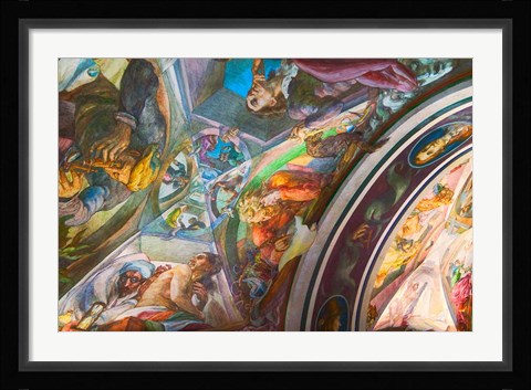 Framed Vilnius University, Vaulted Ceiling Decorated with Mural, Lithuania Print