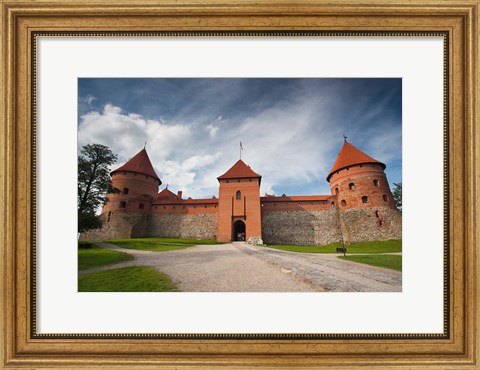 Framed Island Castle by Lake Galve, Trakai, Lithuania VI Print