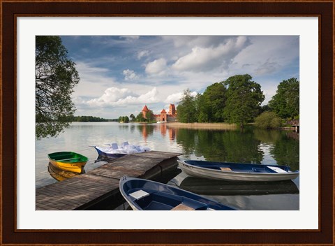 Framed Island Castle by Lake Galve, Trakai, Lithuania VII Print