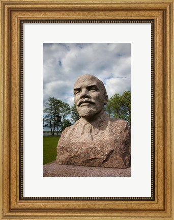 Framed Lithuania, Grutas Park, Statue of Lenin I Print