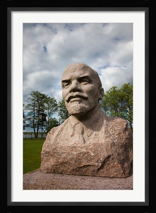 Framed Lithuania, Grutas Park, Statue of Lenin I Print
