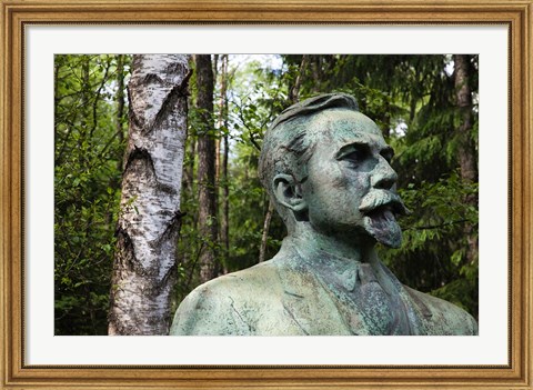 Framed Lithuania, Grutas, Statue of Mickevicius-Kapsukas Print