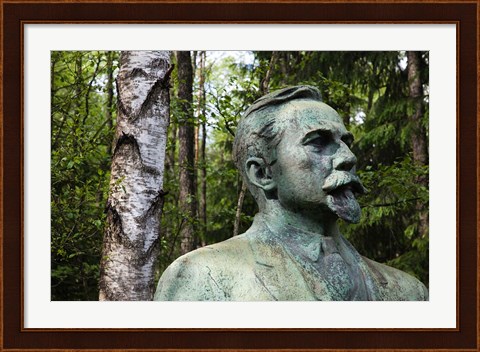 Framed Lithuania, Grutas, Statue of Mickevicius-Kapsukas Print