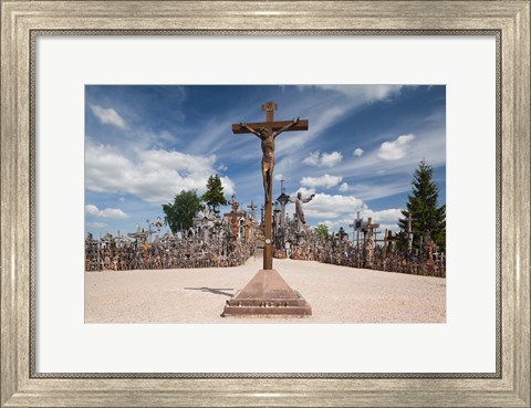 Framed Lithuania, Siauliai, Hill of Crosses, Christianity I Print
