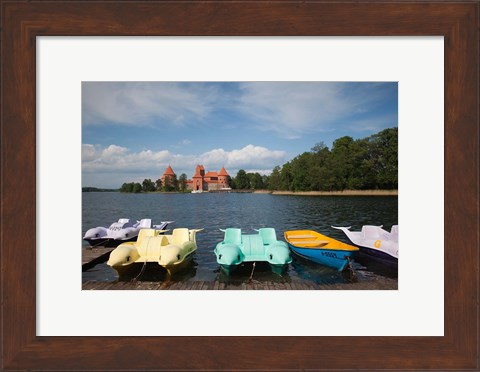 Framed Lithuania, Trakai Historical NP, Lake Galve Print