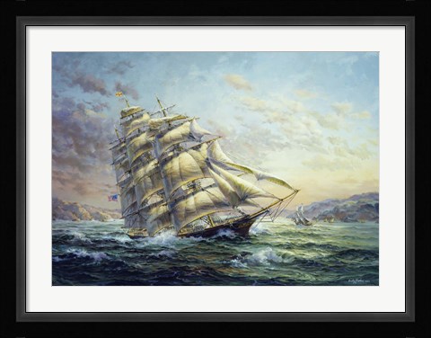 Framed Clipper Ship Surprise Print