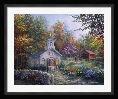 Framed Worship In The Country Print