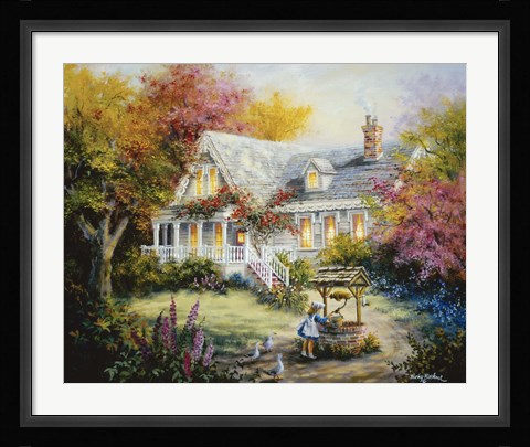 Framed Wishing Well Print