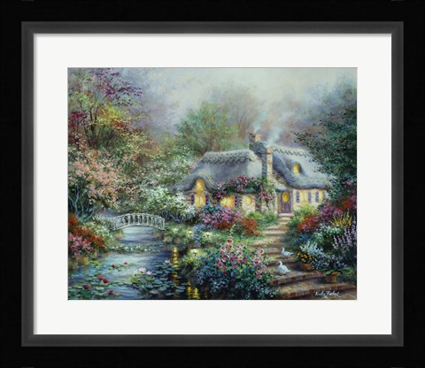 Framed Little River Cottage Print
