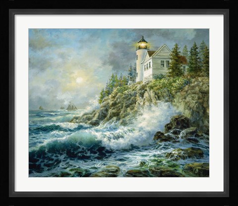 Framed Bass Harbor Lighthouse Print