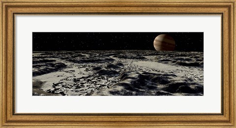 Framed Jupiter&#39;s Moon, Europa, covered by a Thick Crust of Ice Print