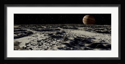 Framed Jupiter's Moon, Europa, covered by a Thick Crust of Ice Print
